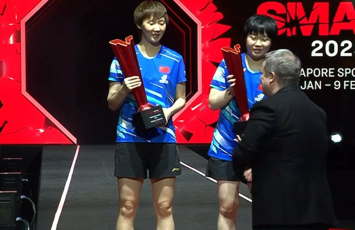 关于大满贯-王艺迪/蒯曼3-2海产组合女双夺冠的信息